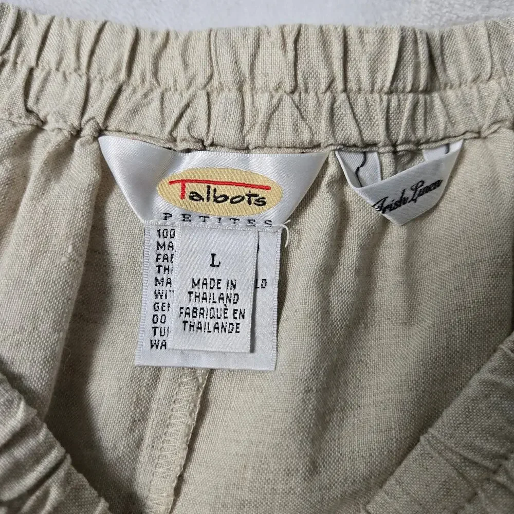 Talbots 100% Irish Linen Midi Skirt Neutral – L - Picture 8 of 9